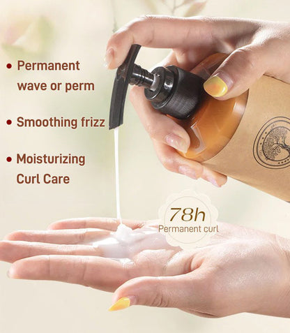 Pitkäkestoinen muotoiluvolyymi kosteuttava elastisuusvoide kiharille hiuksille