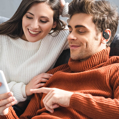 ✨ Langaton Bluetooth -kuulokemikrofoni roikkuu korvassa