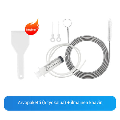 Jääkaappi tyhjä ja puhdistussarja