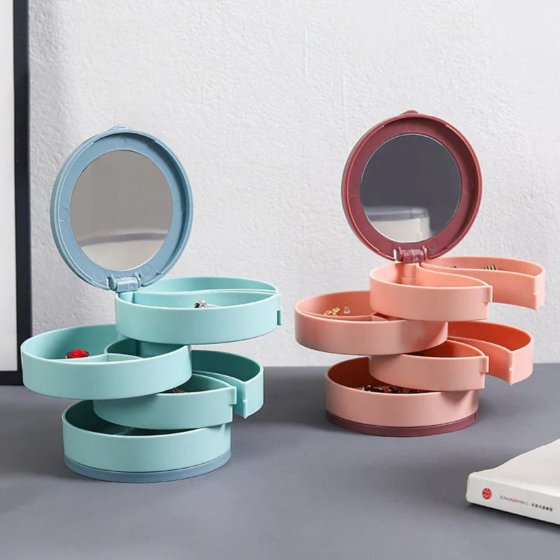 ✨ 4 kerrosta pyörivä korujen säilytyslaatikko